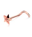 Star Silver Curved Nose Stud NSKB-604